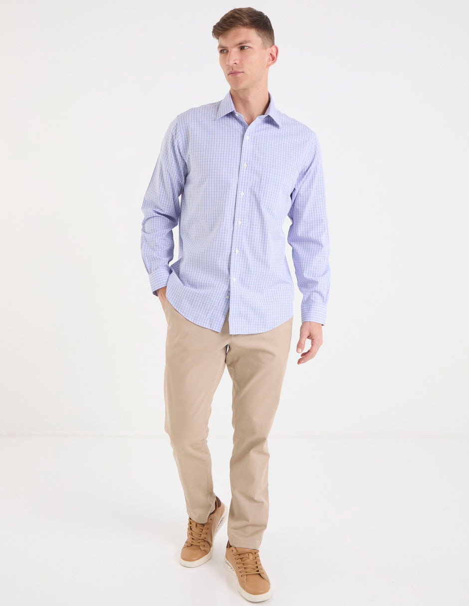 Camisa de vestir de algodón manga larga para hombre 3