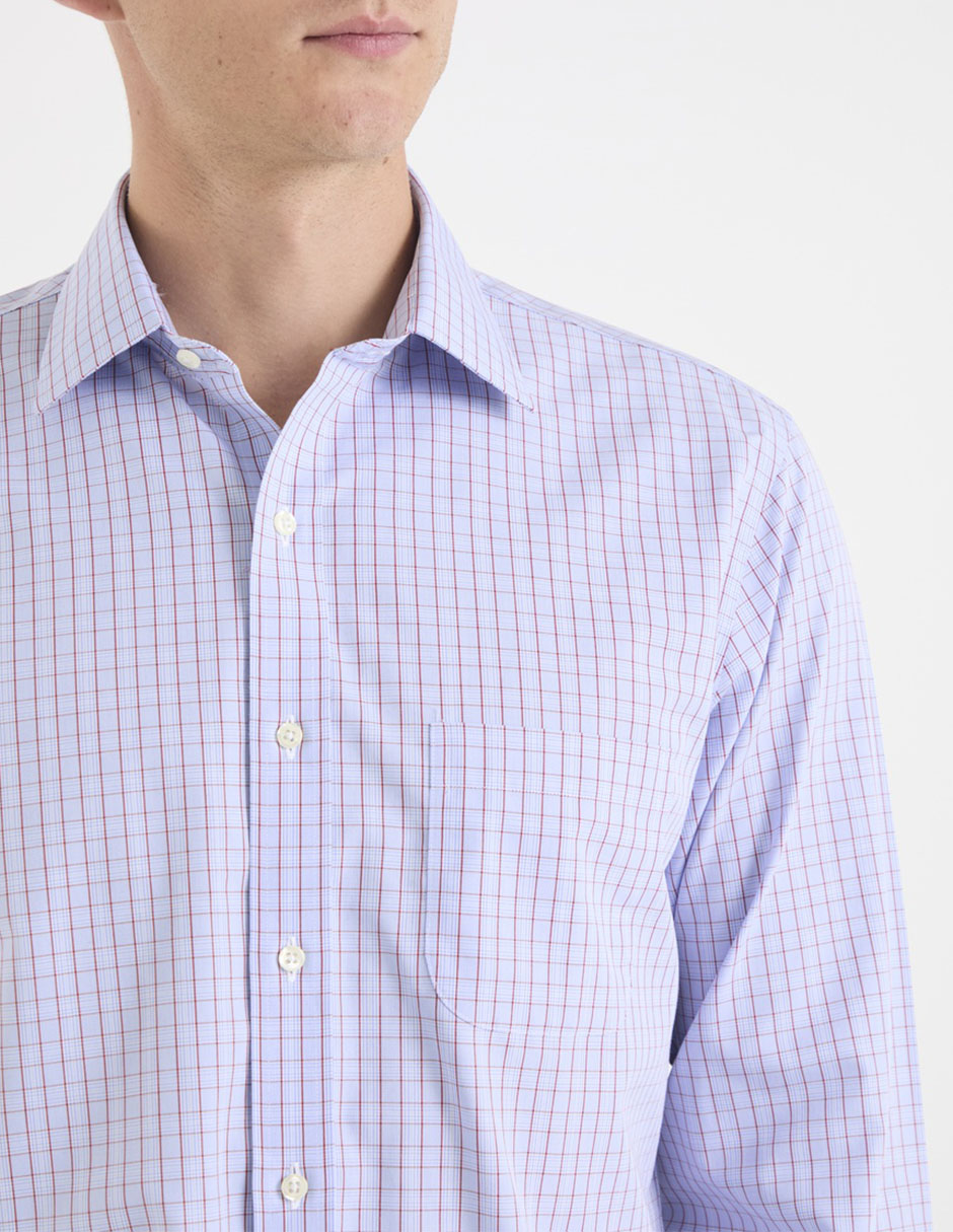 Camisa de vestir de algodón manga larga para hombre 4