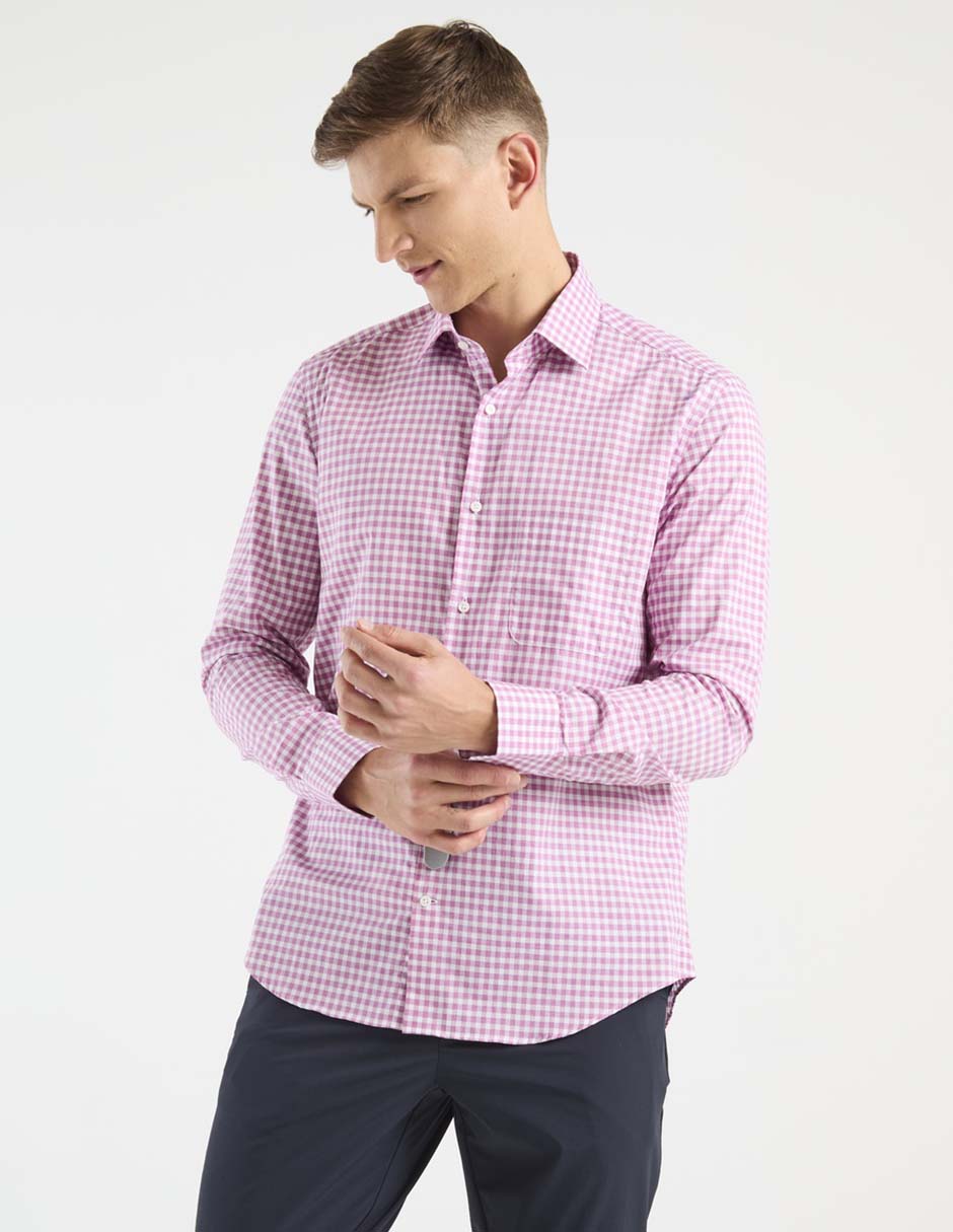 Camisa de vestir de algodón manga larga para hombre Camisa de vestir de algodón manga larga para hombre