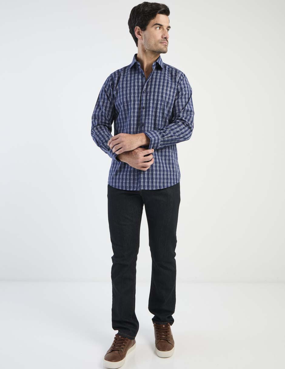 Camisa casual manga larga para hombre 3