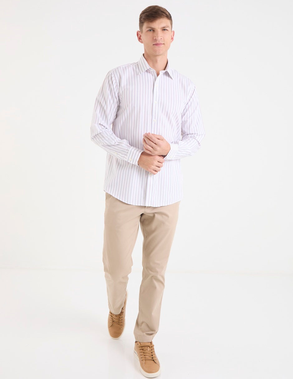 Camisa de vestir de algodón manga larga para hombre 3