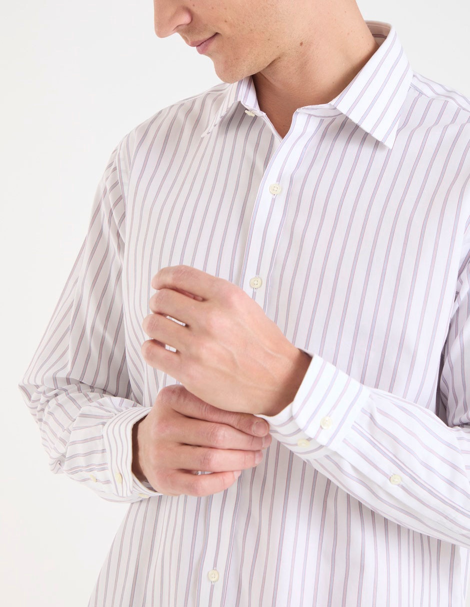 Camisa de vestir de algodón manga larga para hombre 4