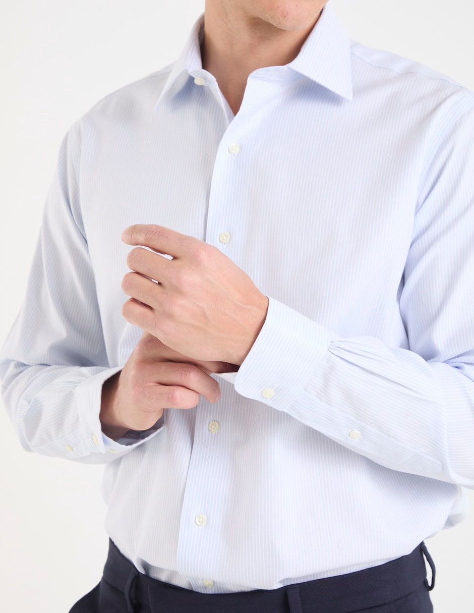 Camisa de vestir de algodón manga larga para hombre 4