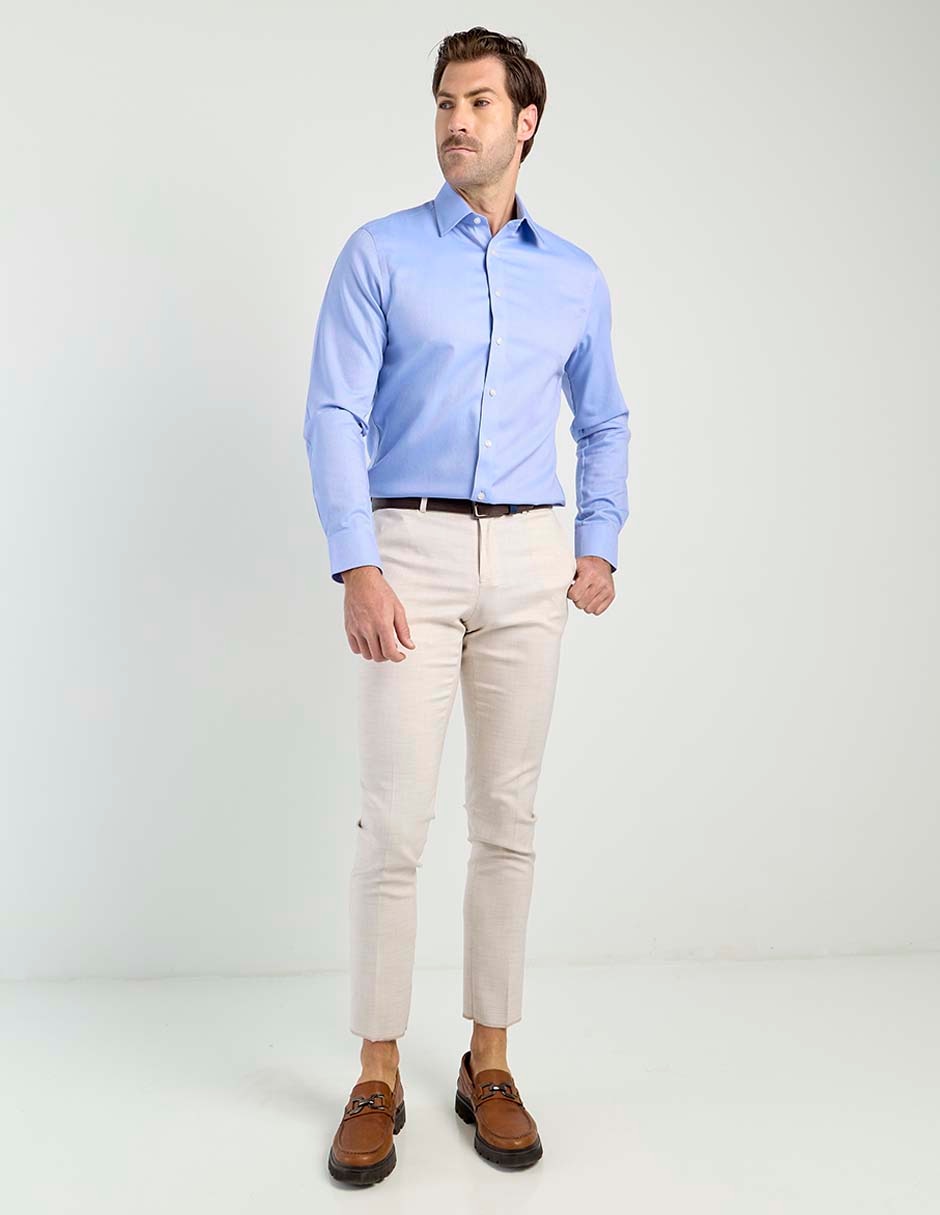 Camisa de vestir de algodón manga larga para hombre 3