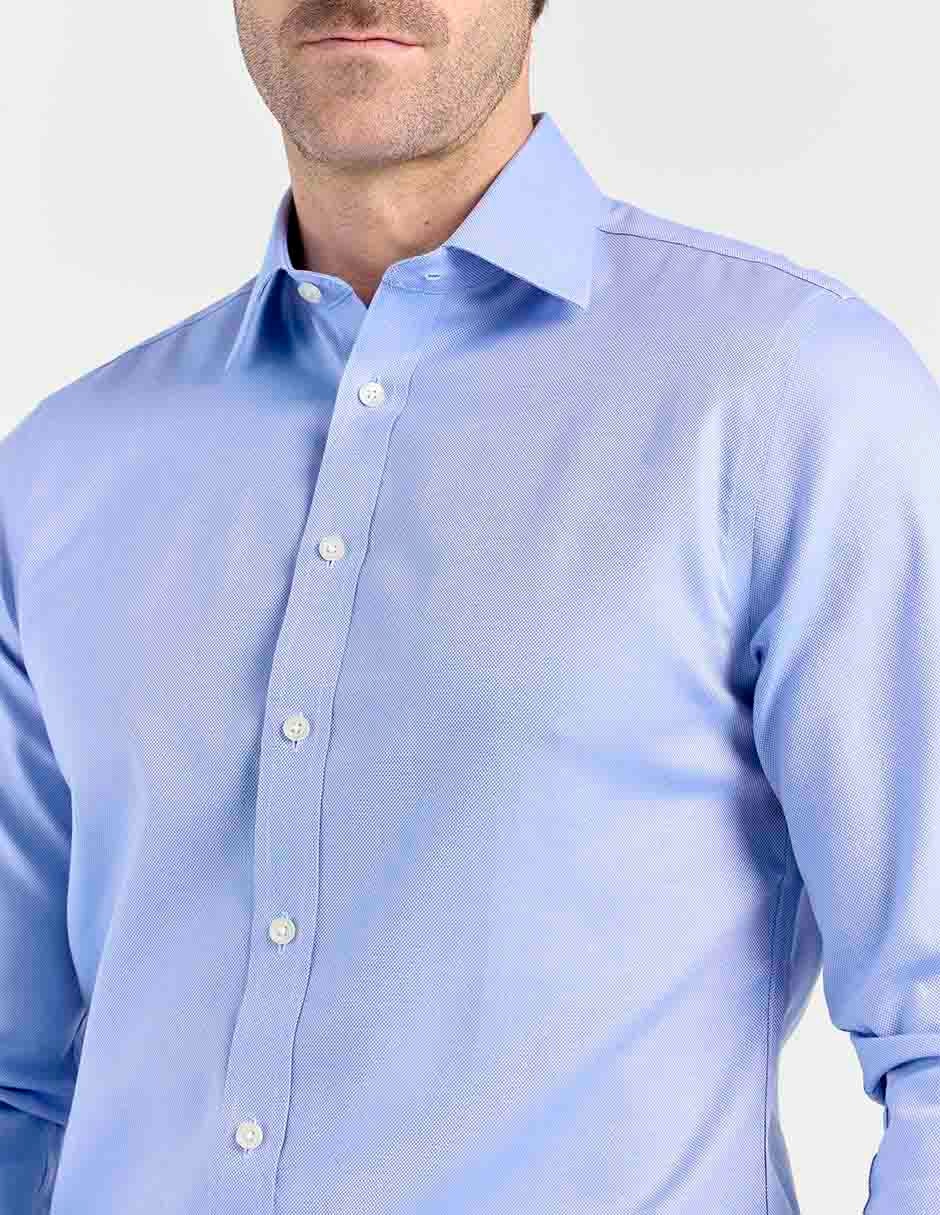 Camisa de vestir de algodón manga larga para hombre 4