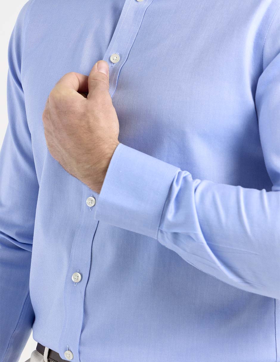 Camisa de vestir de algodón manga larga para hombre 5