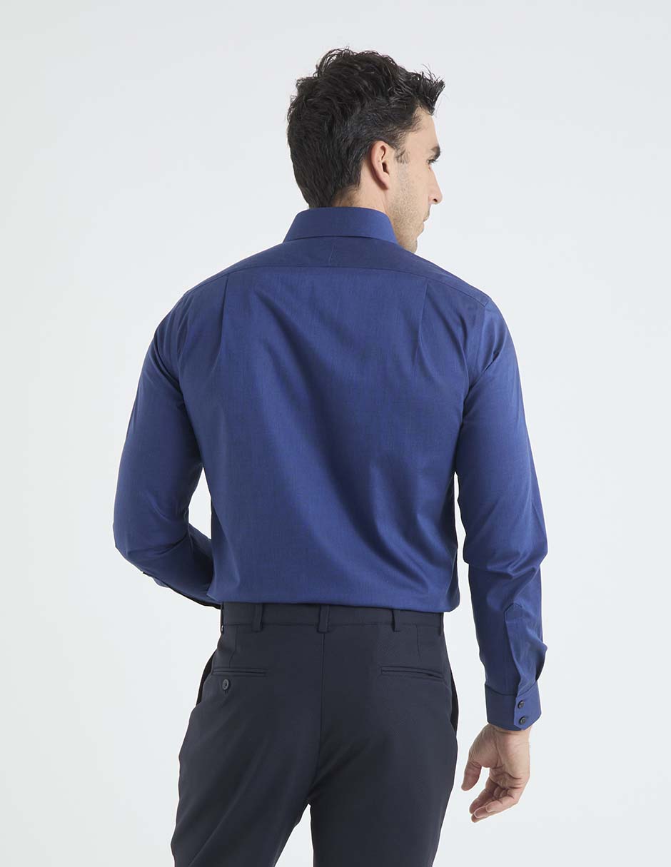 Camisa de vestir de algodón manga larga para hombre 2