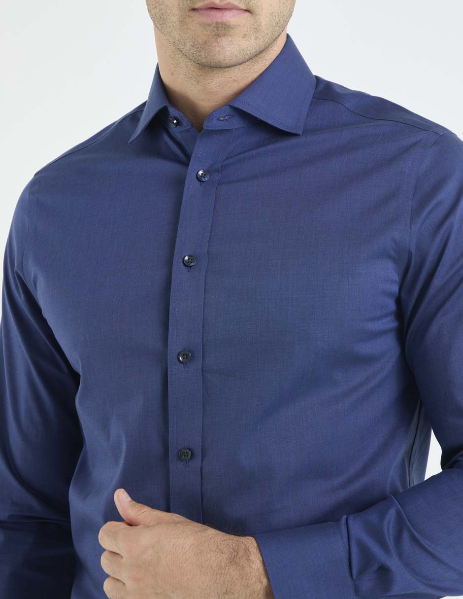 Camisa de vestir de algodón manga larga para hombre 4