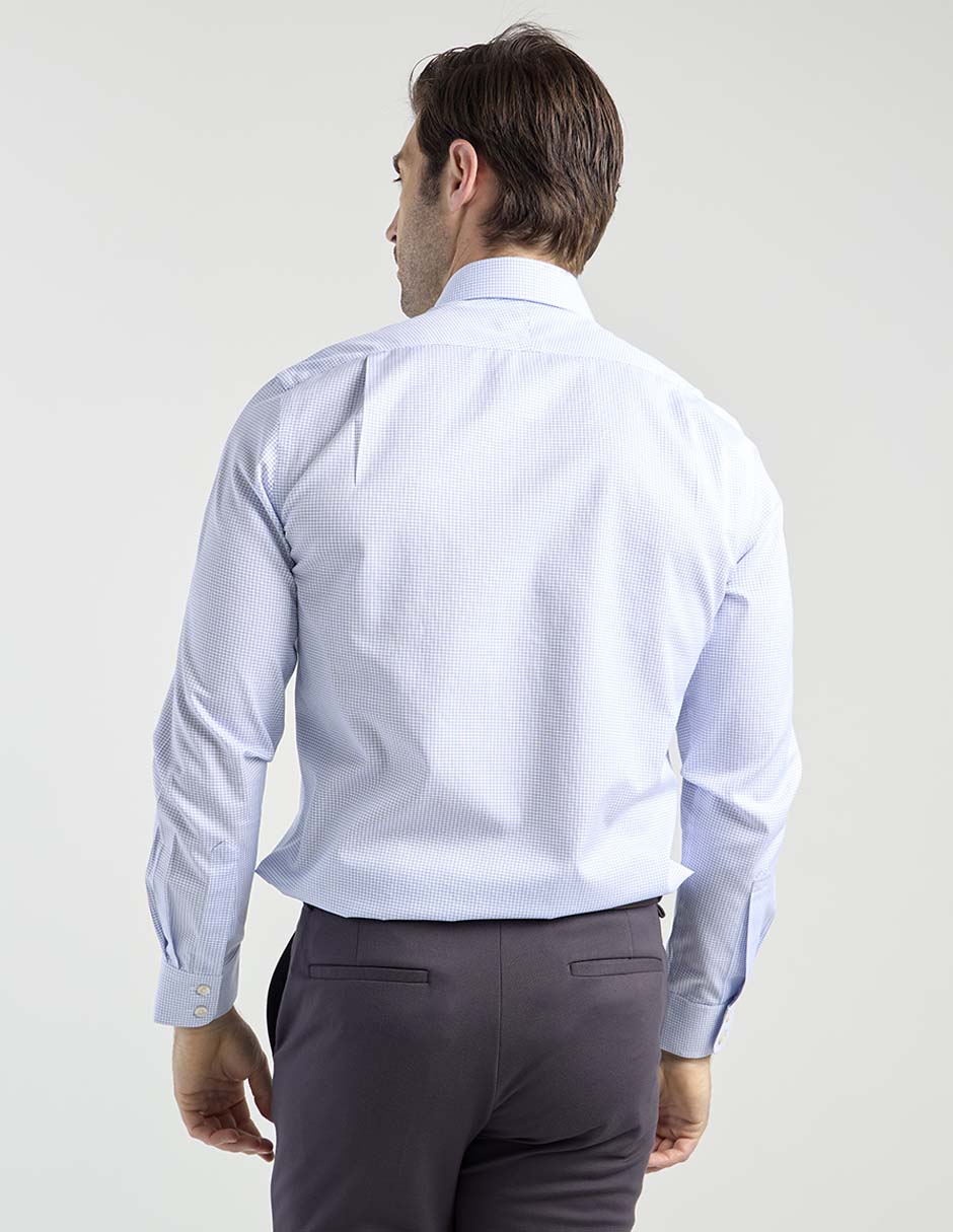 Camisa de vestir de algodón manga larga para hombre 11