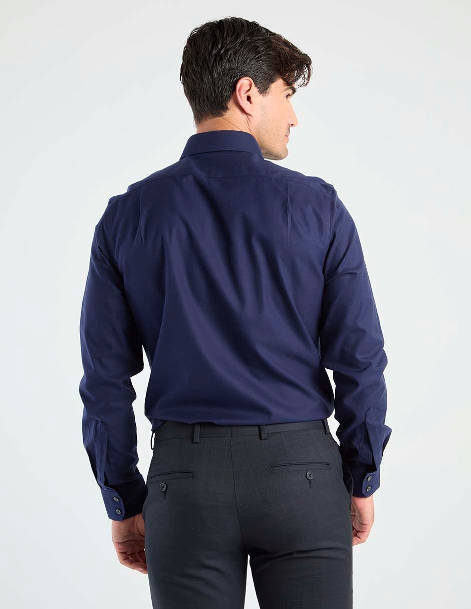 Camisa de vestir de algodón manga larga para hombre 2