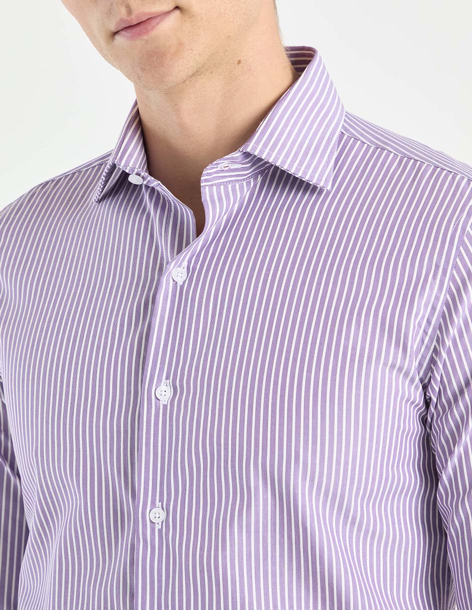Camisa de vestir de algodón manga larga para hombre