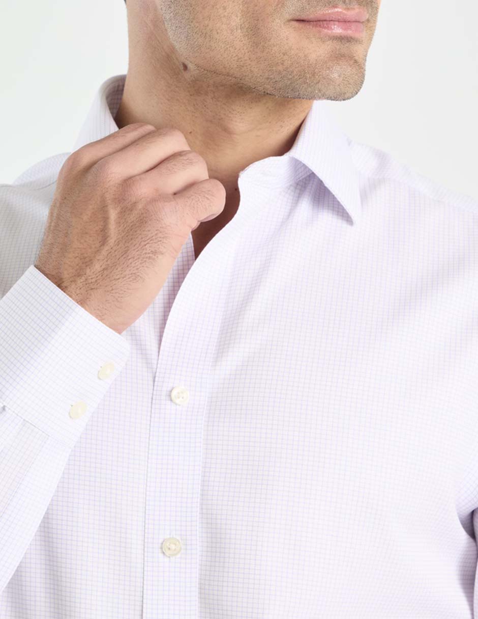 Camisa de vestir de algodón manga larga para hombre 4