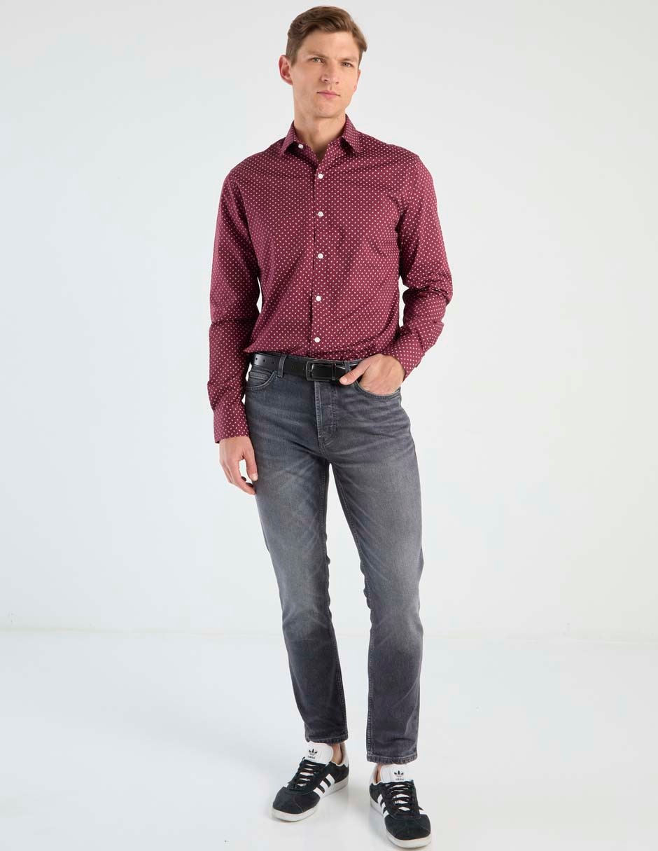 Camisa de vestir de algodón manga larga para hombre 3