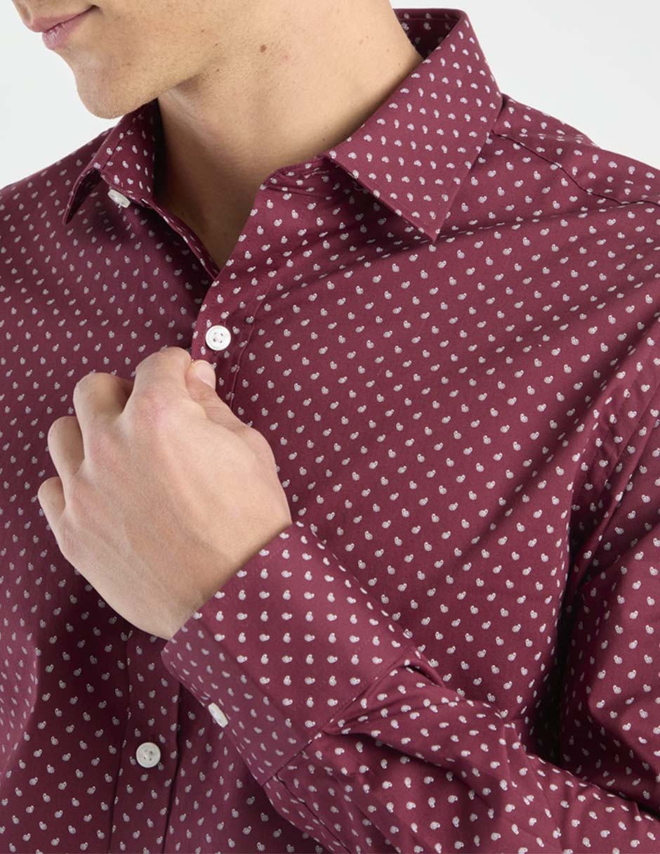 Camisa de vestir de algodón manga larga para hombre 4