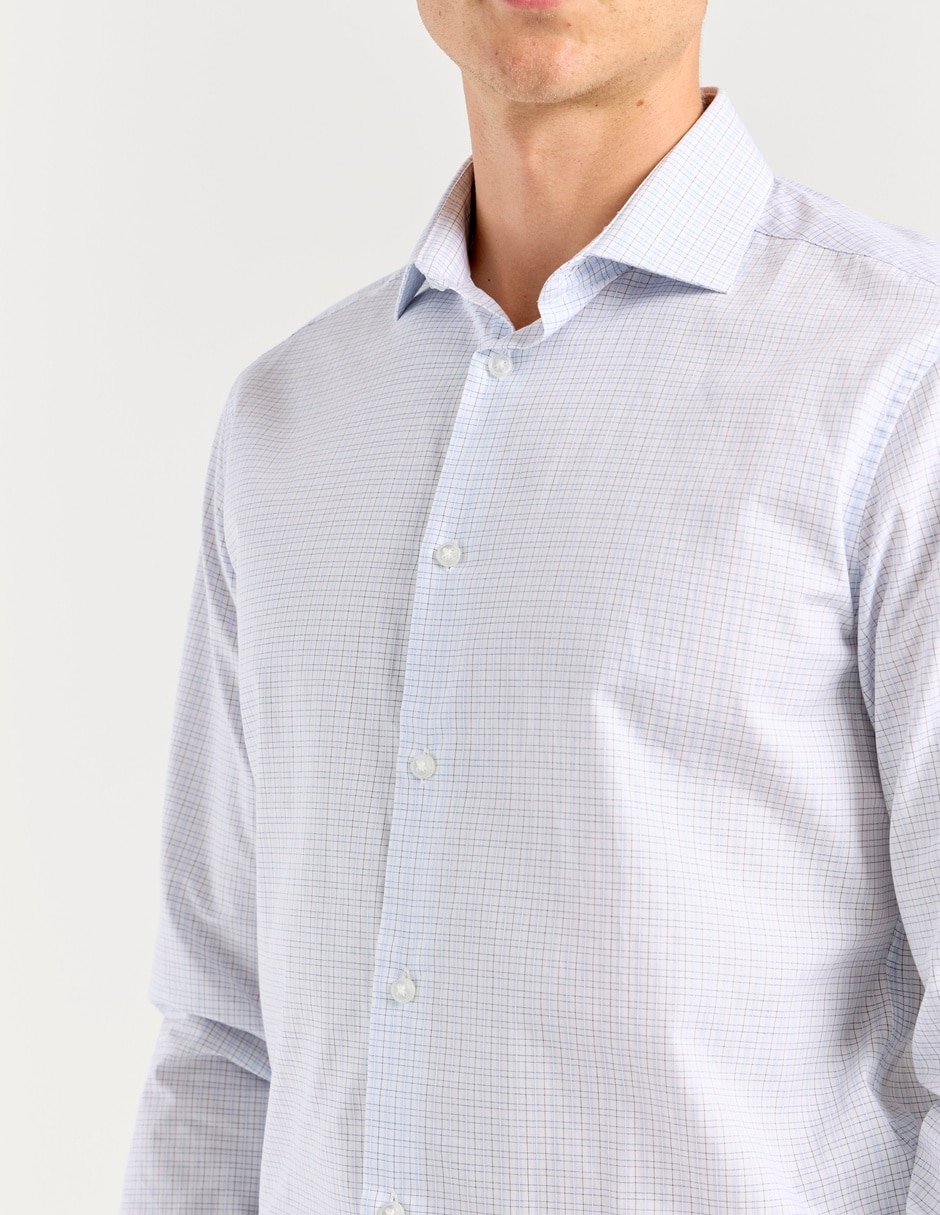 Camisa de vestir de algodón manga larga para hombre 4