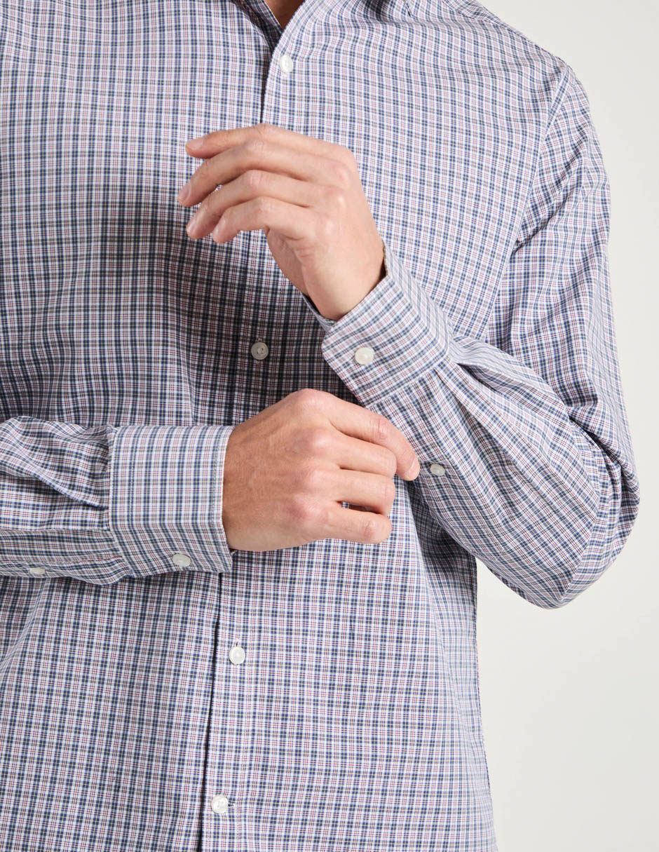 Camisa de vestir de algodón manga larga para hombre 4