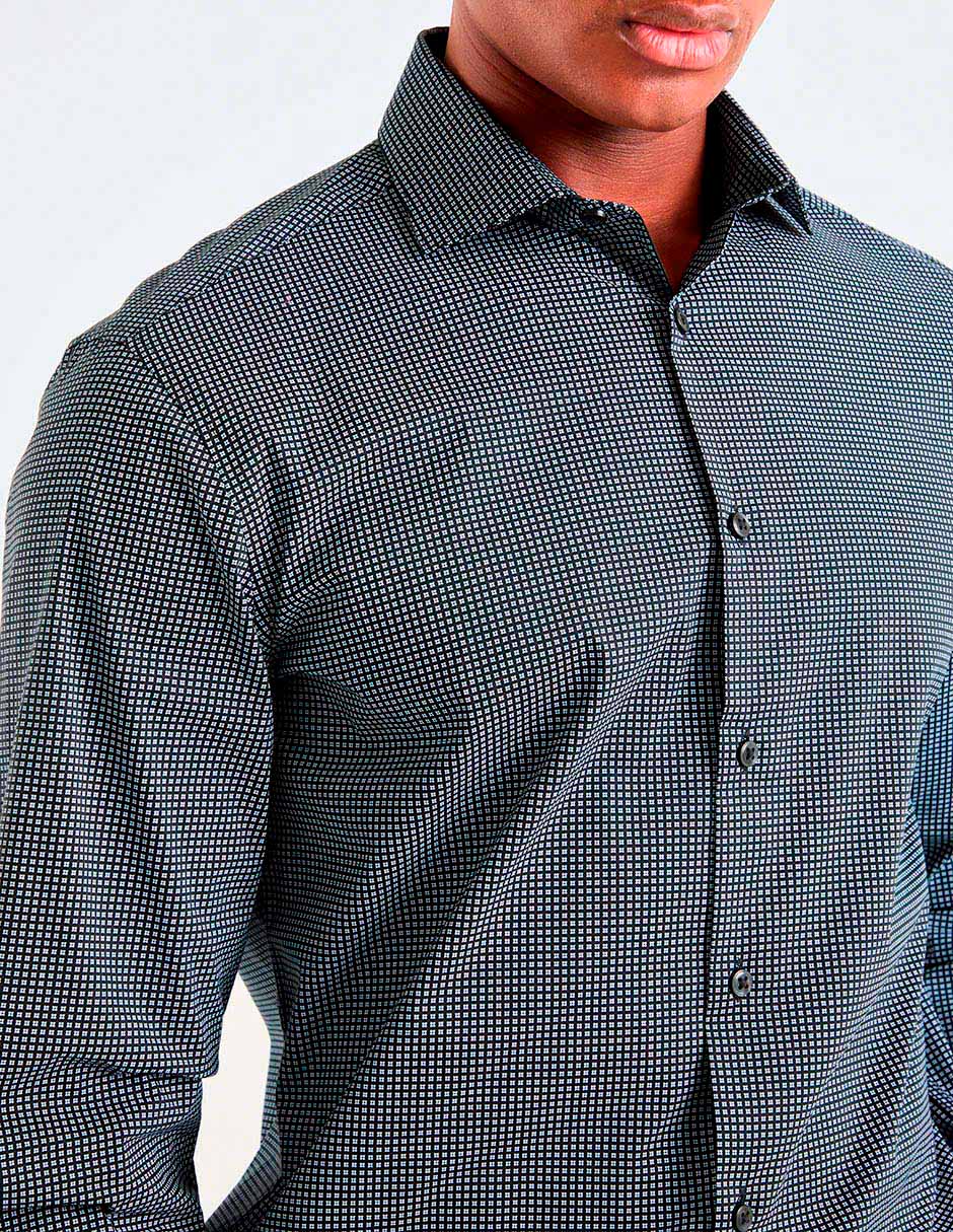 Camisa de vestir de algodón manga larga para hombre 4