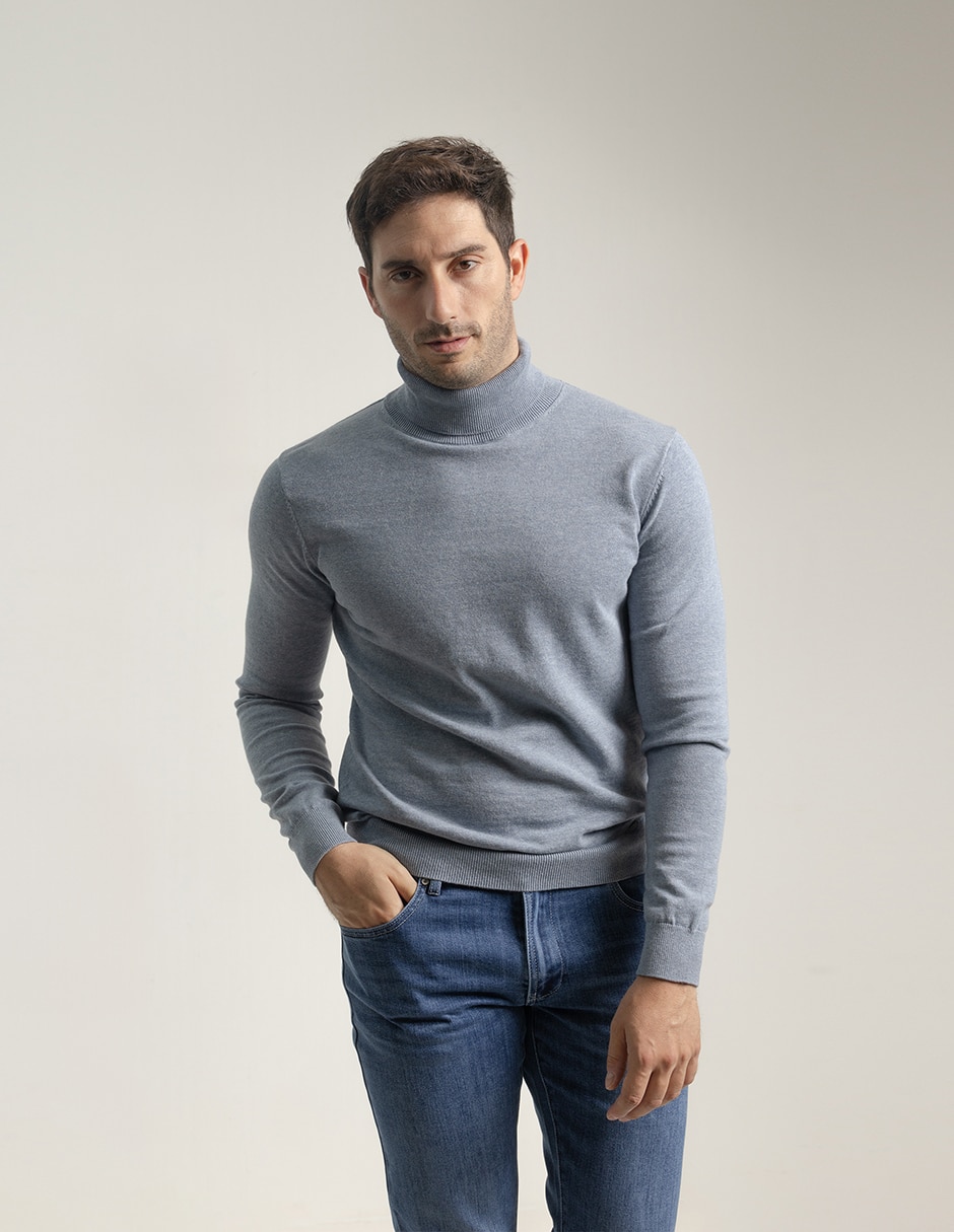Suéter cuello tortuga para hombre