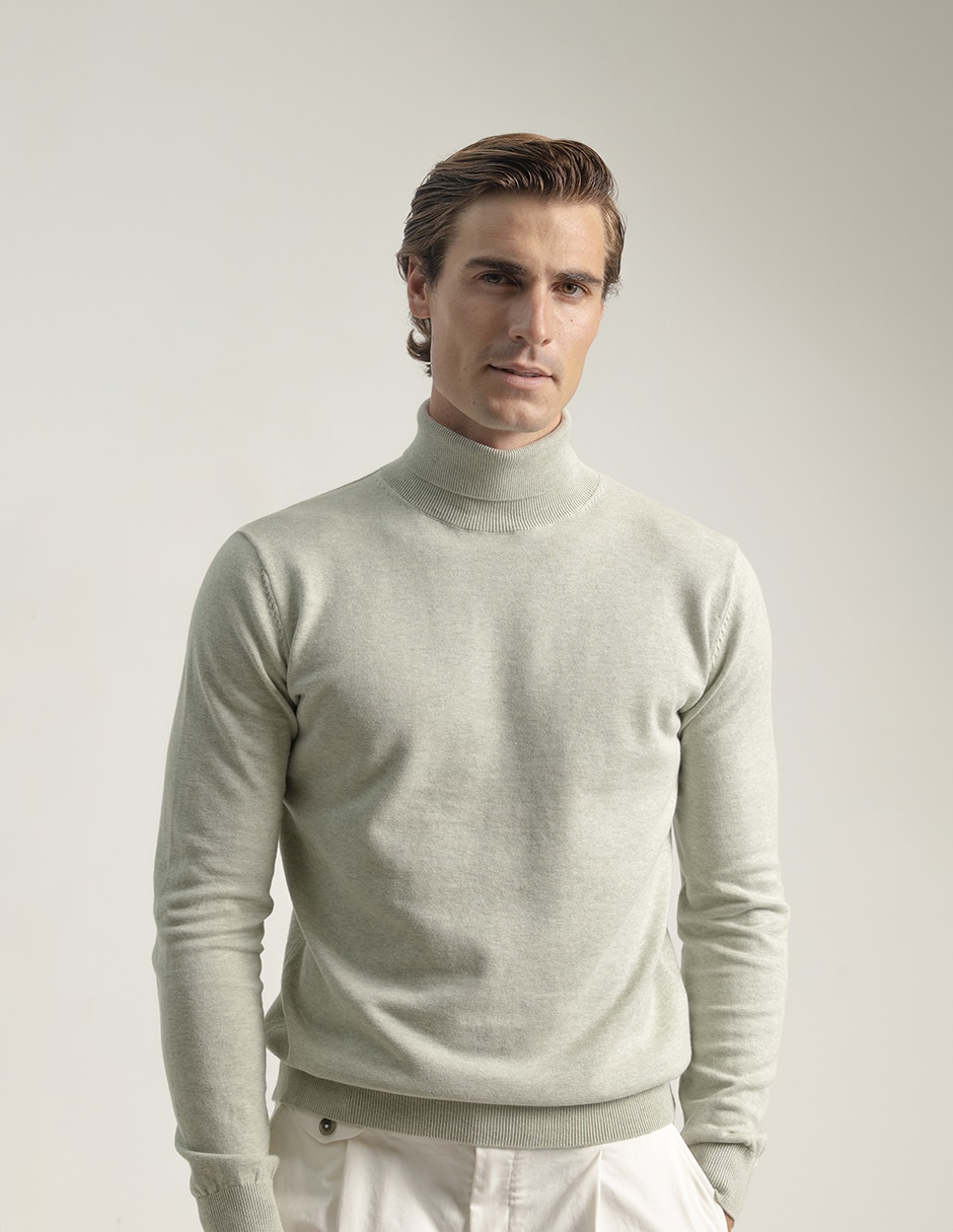 Suéter cuello tortuga para hombre