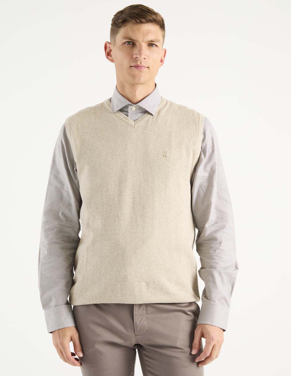 Suéter cuello V para hombre