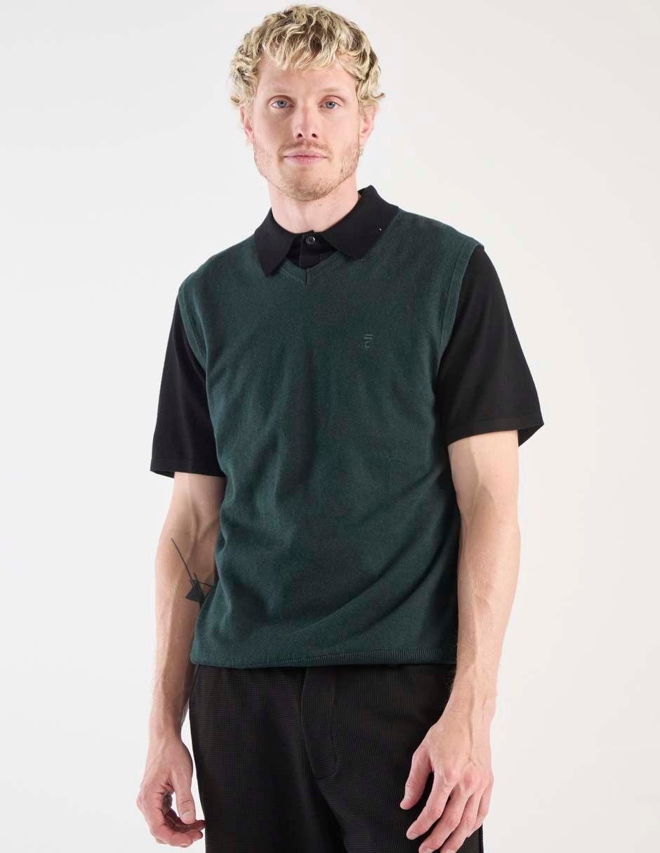 Suéter cuello V para hombre