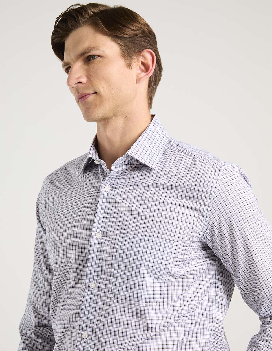 Camisa de vestir de algodón manga larga para hombre 9