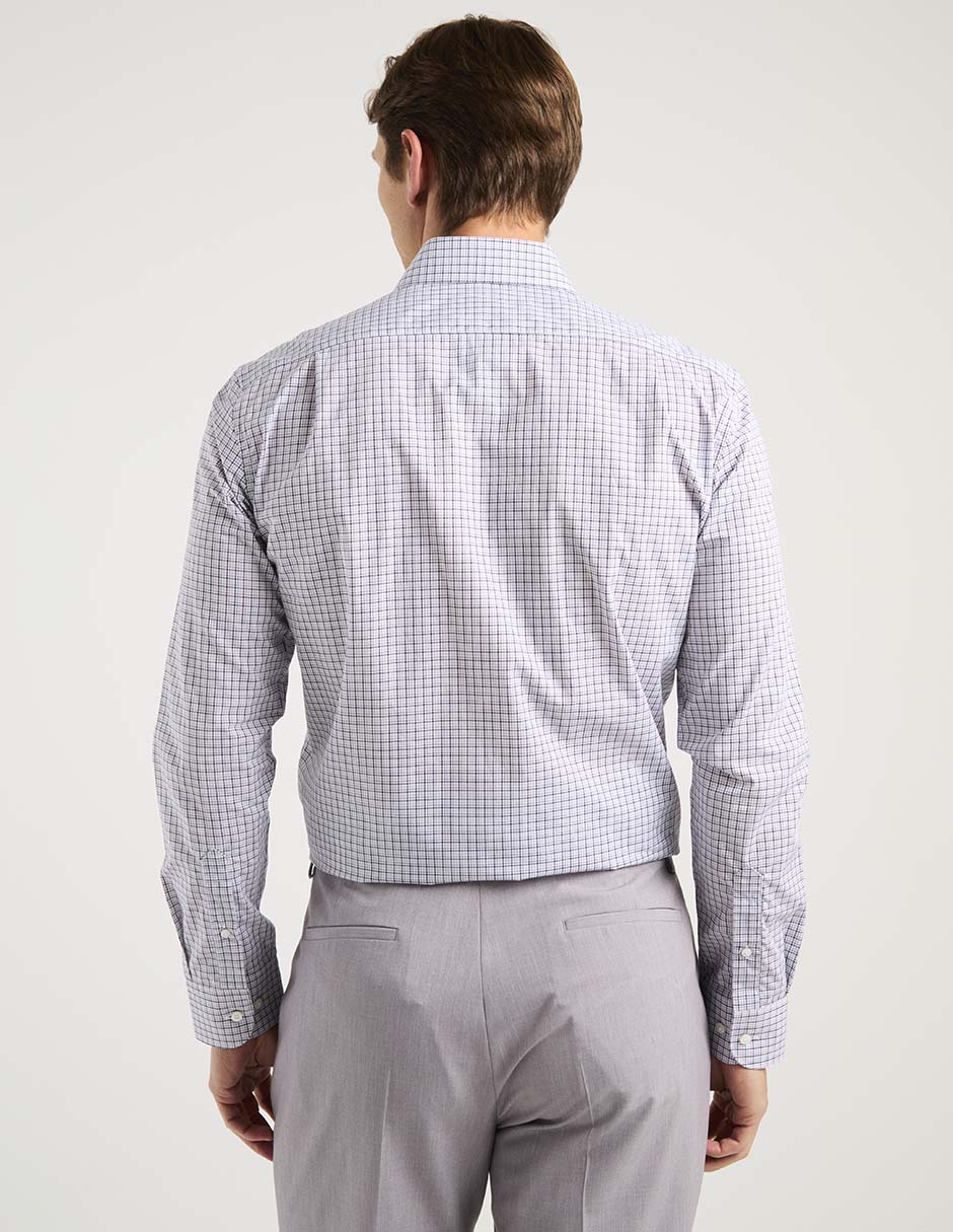 Camisa de vestir de algodón manga larga para hombre 11