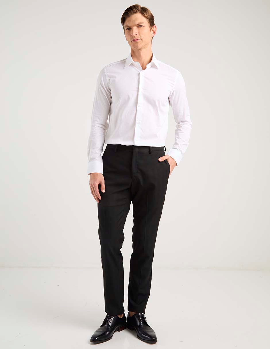 Camisa de vestir de algodón manga larga para hombre 8
