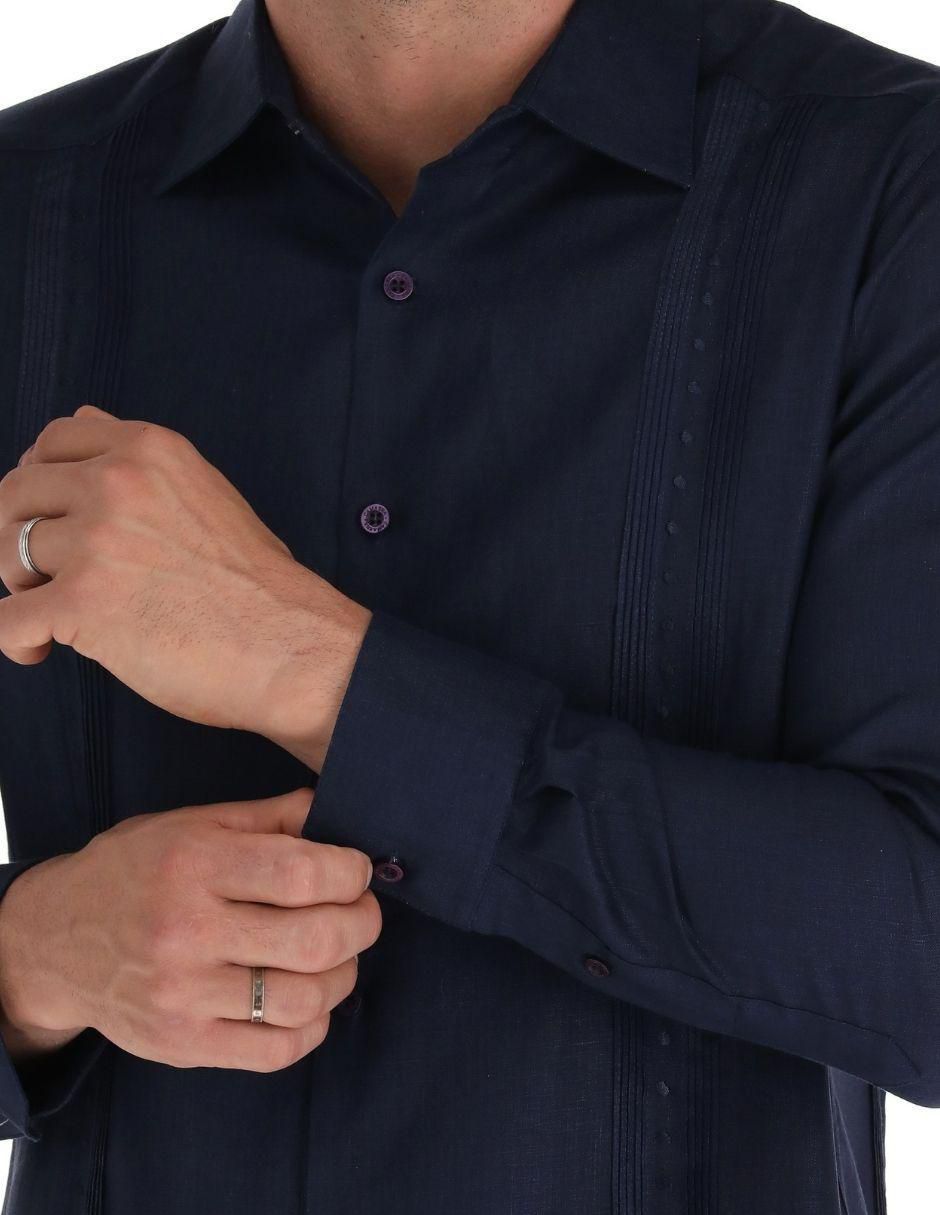 Guayabera manga larga para hombre 2