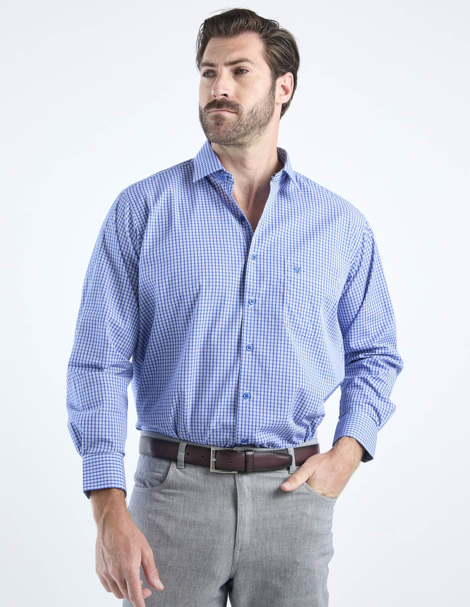 Camisa casual manga larga para hombre