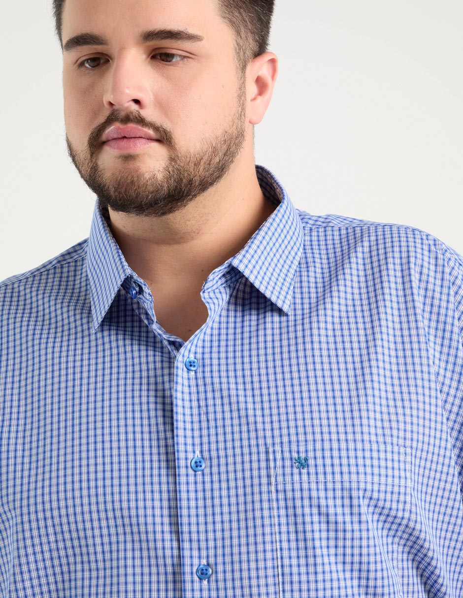 Camisa de vestir de algodón manga larga para hombre 4