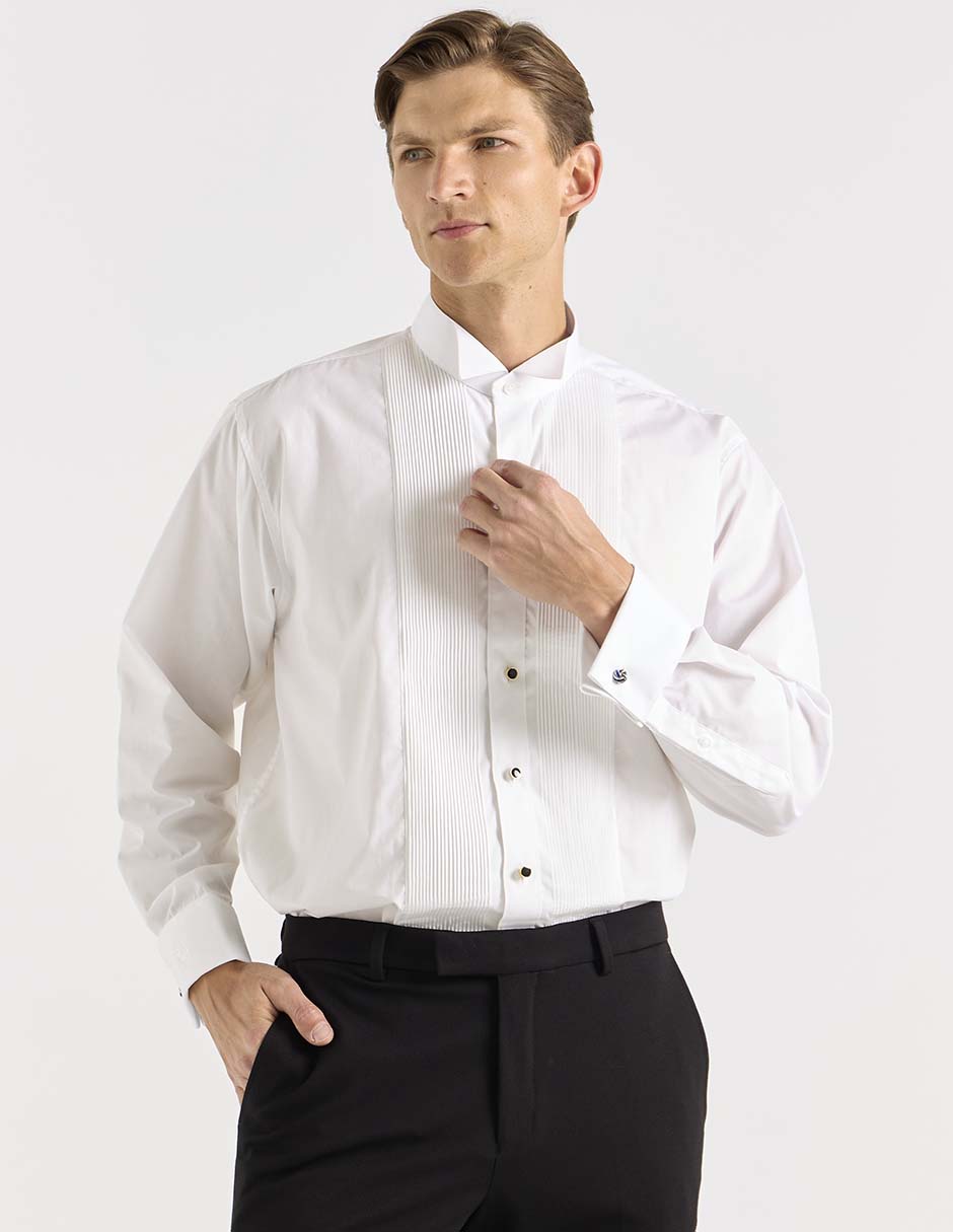 Camisa de vestir de algodón manga larga para hombre Camisa de vestir de algodón manga larga para hombre