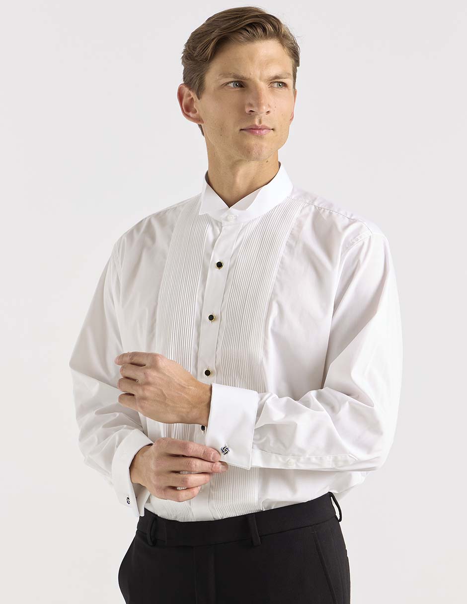 Camisa de vestir de algodón manga larga para hombre 2