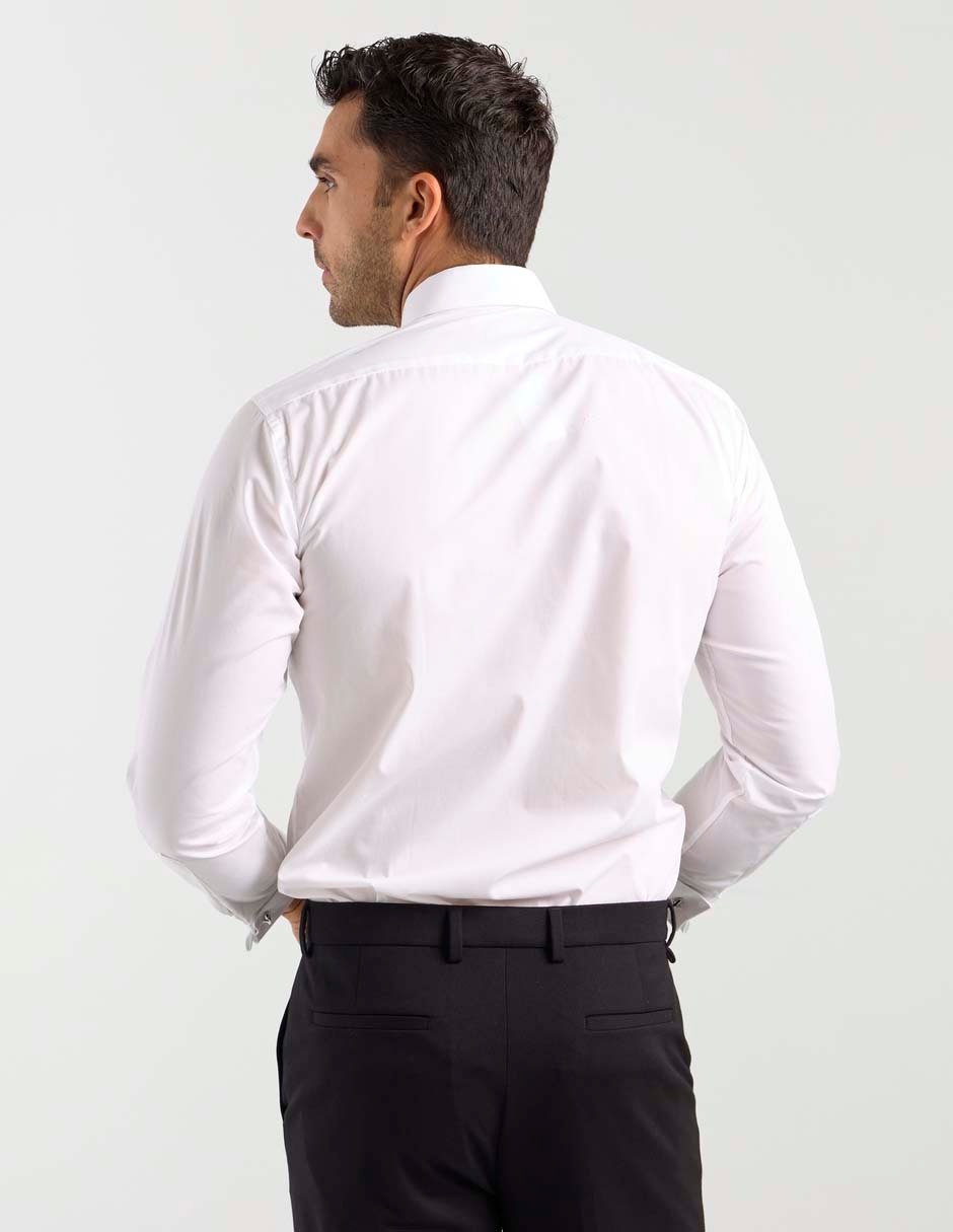 Camisa de vestir de algodón manga larga para hombre 2
