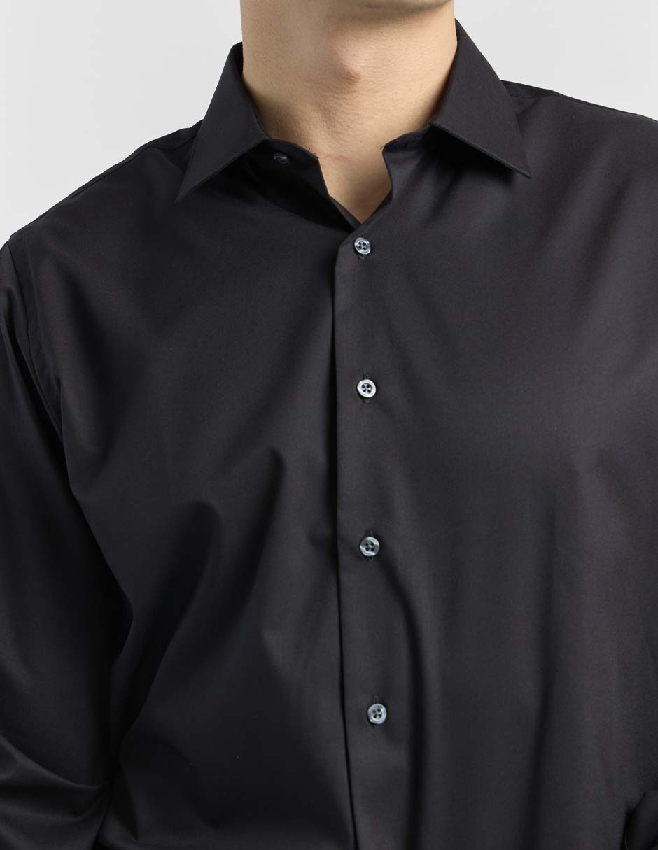 Camisa de vestir de algodón manga larga para hombre 4