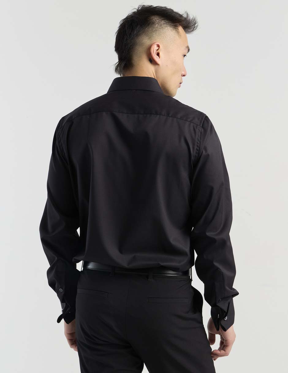 Camisa de vestir de algodón manga larga para hombre 6