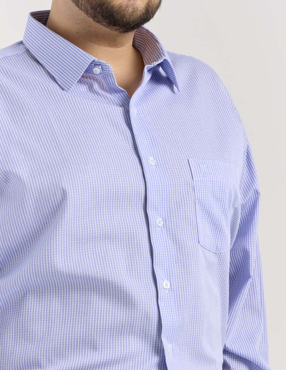 Camisa de vestir de algodón manga larga para hombre 4