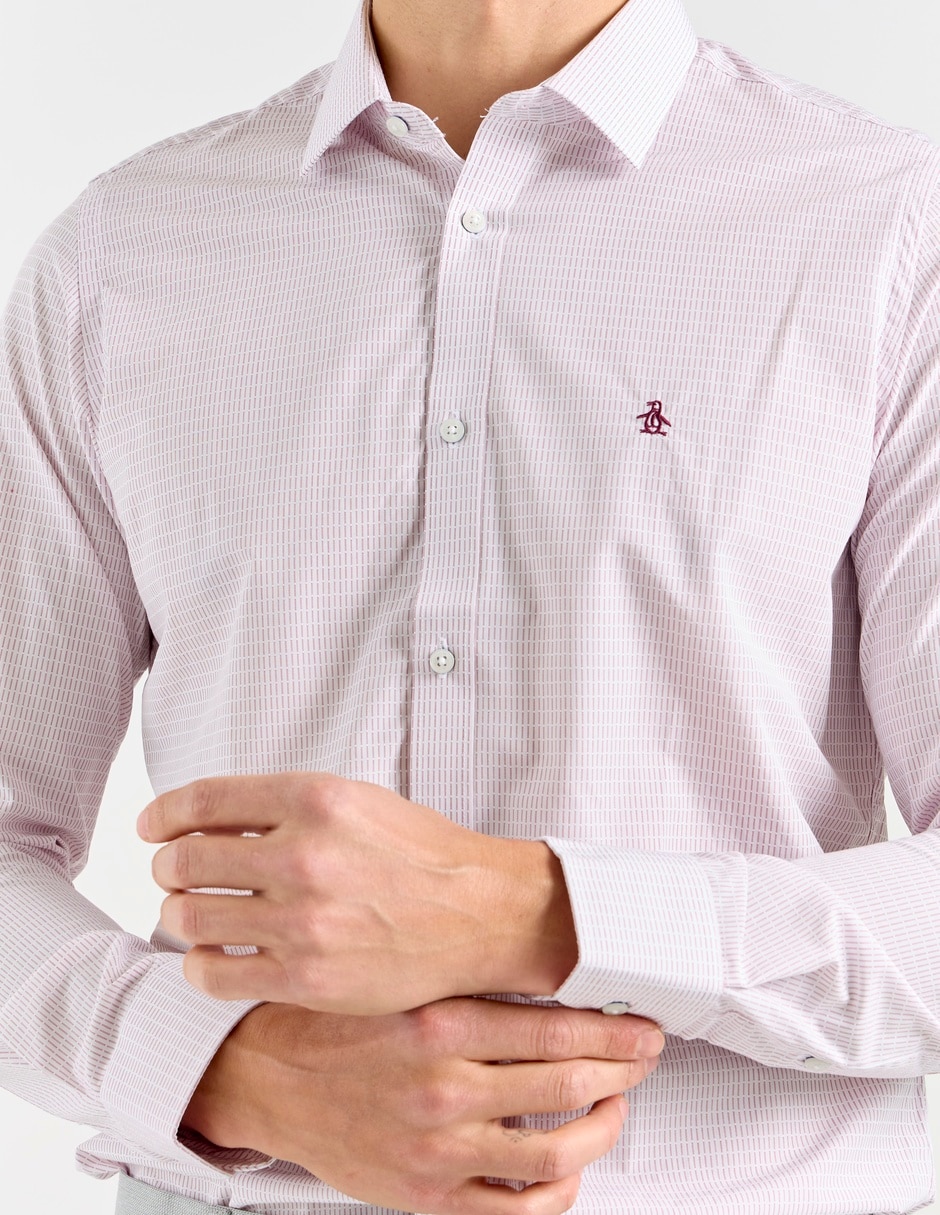 Camisa de vestir de bambú manga larga para hombre 4