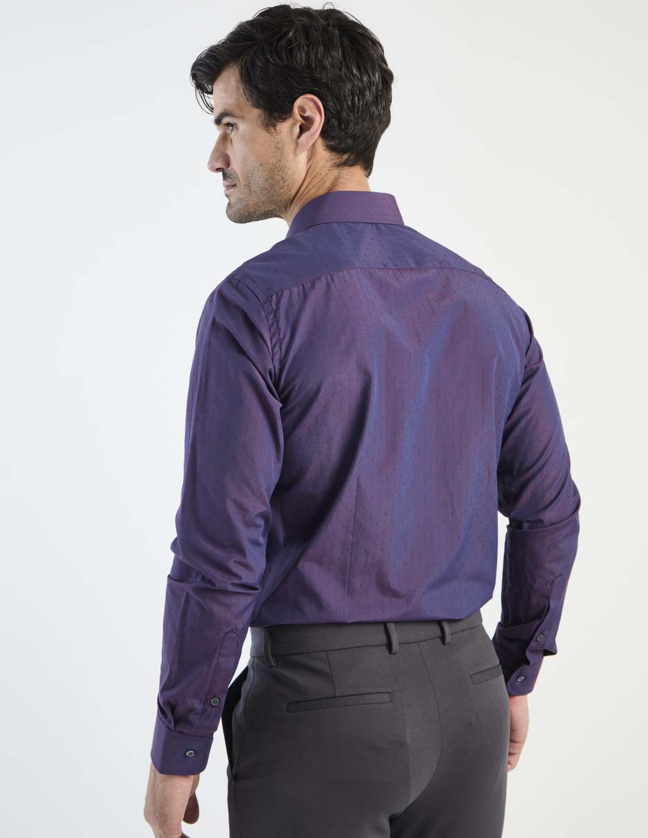 Camisa de vestir de algodón manga larga para hombre 2