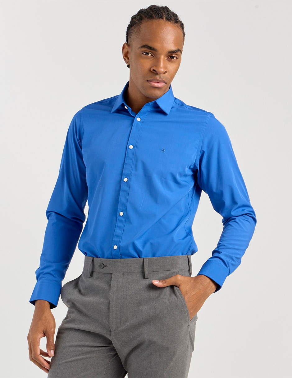 Camisa de vestir manga larga para hombre