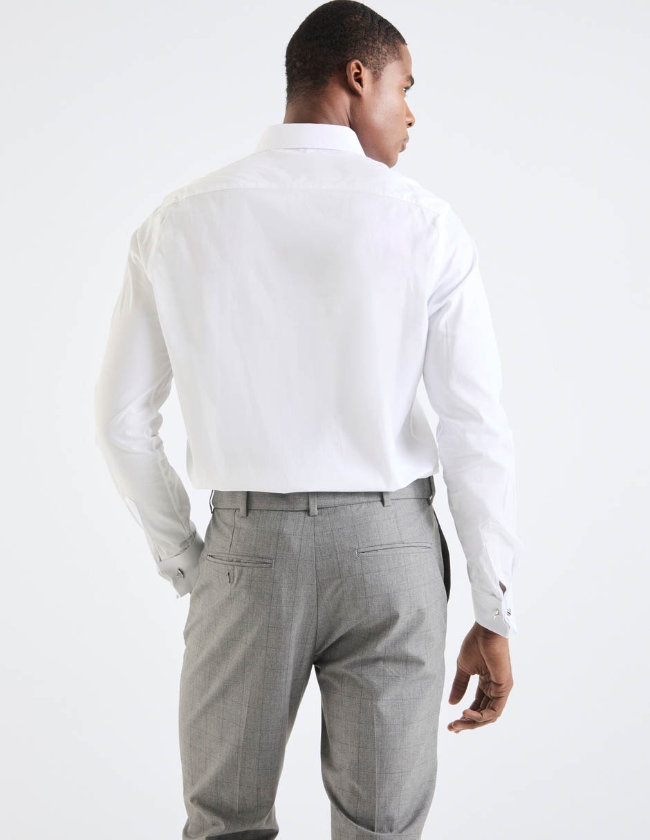 Camisa de vestir de algodón manga larga para hombre 2