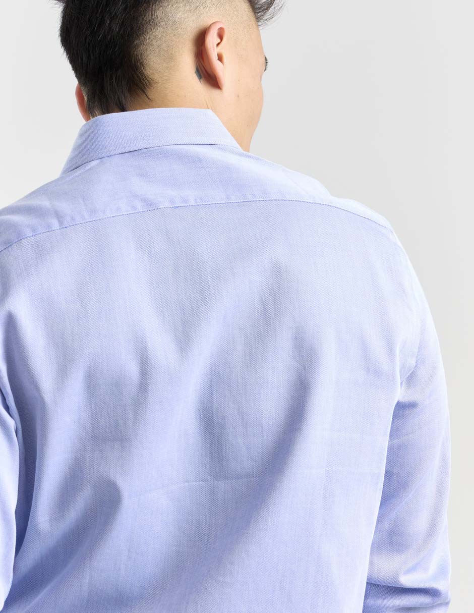 Camisa business casual de algodón manga larga para hombre 5