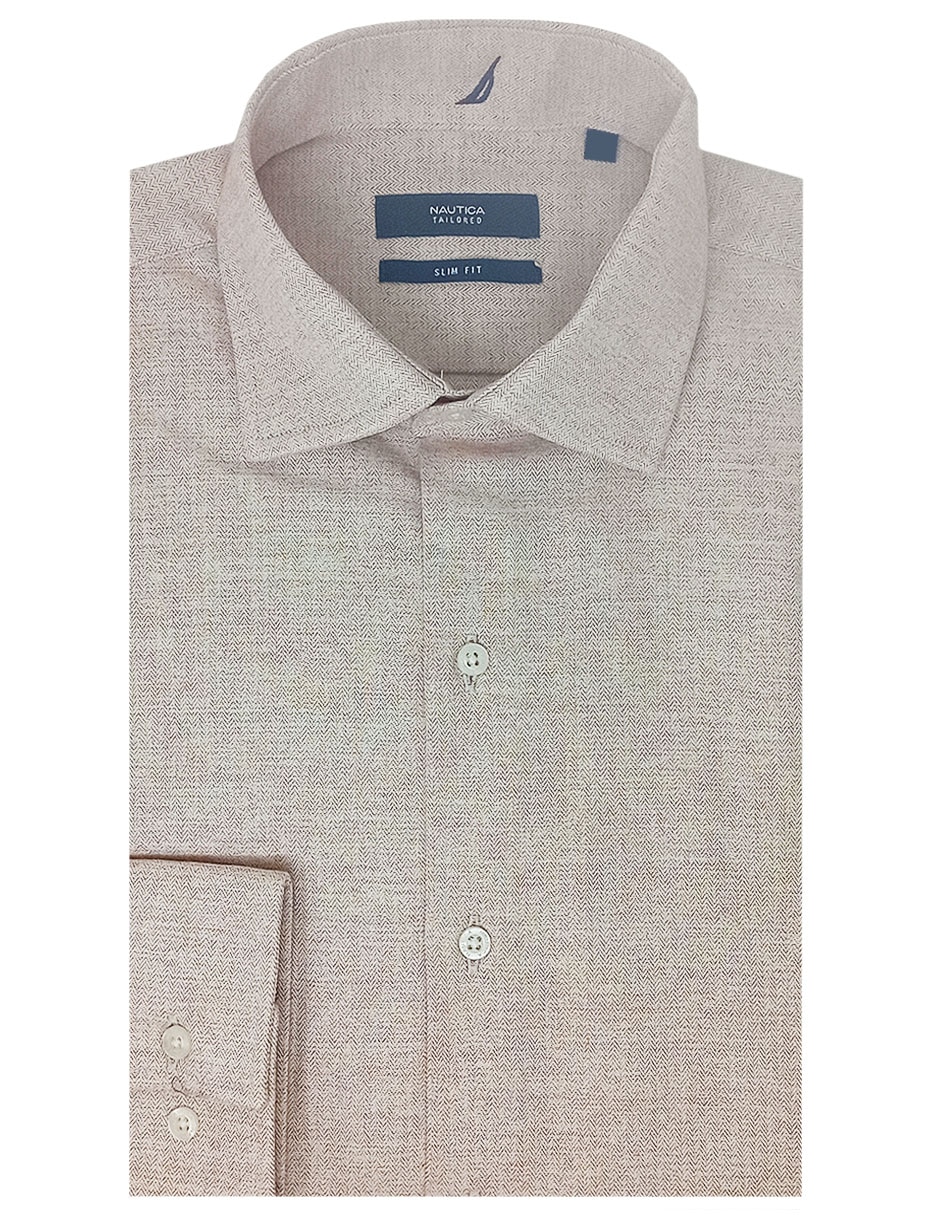 Camisa de vestir de algodón manga larga para hombre 1