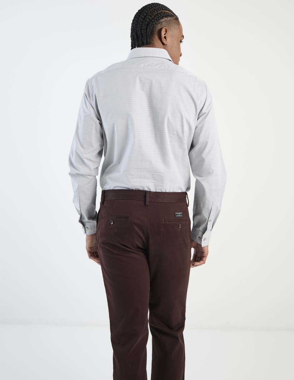 Camisa de vestir de algodón manga larga para hombre 2
