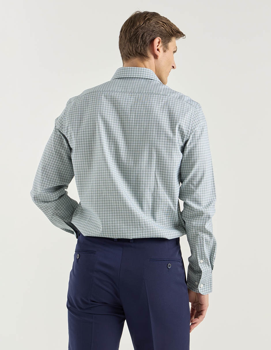 Camisa de vestir de algodón manga larga para hombre 2