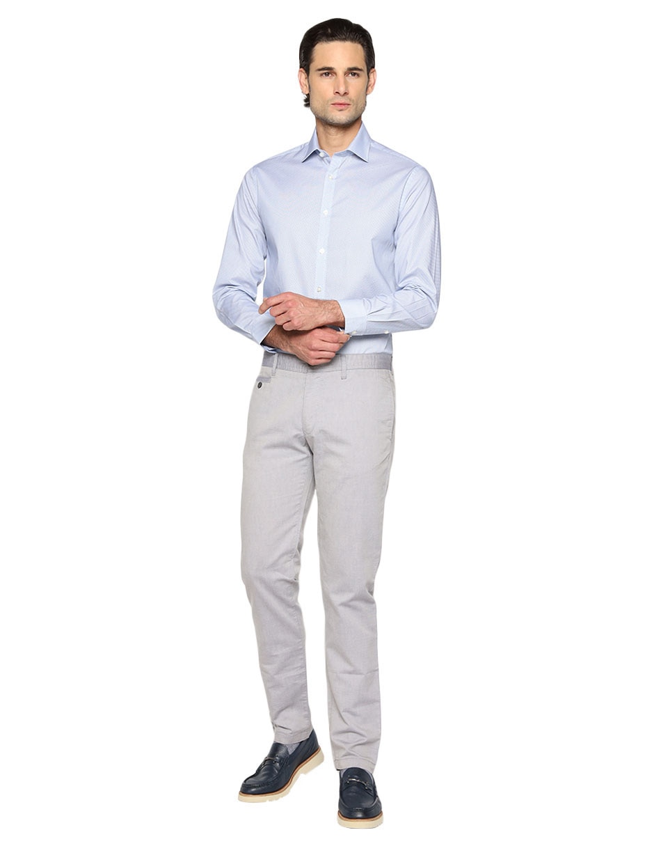 Camisa de vestir de algodón manga larga para hombre 3