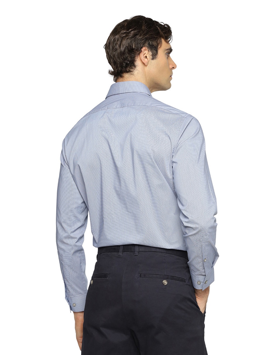 Camisa de vestir de algodón manga larga para hombre 2