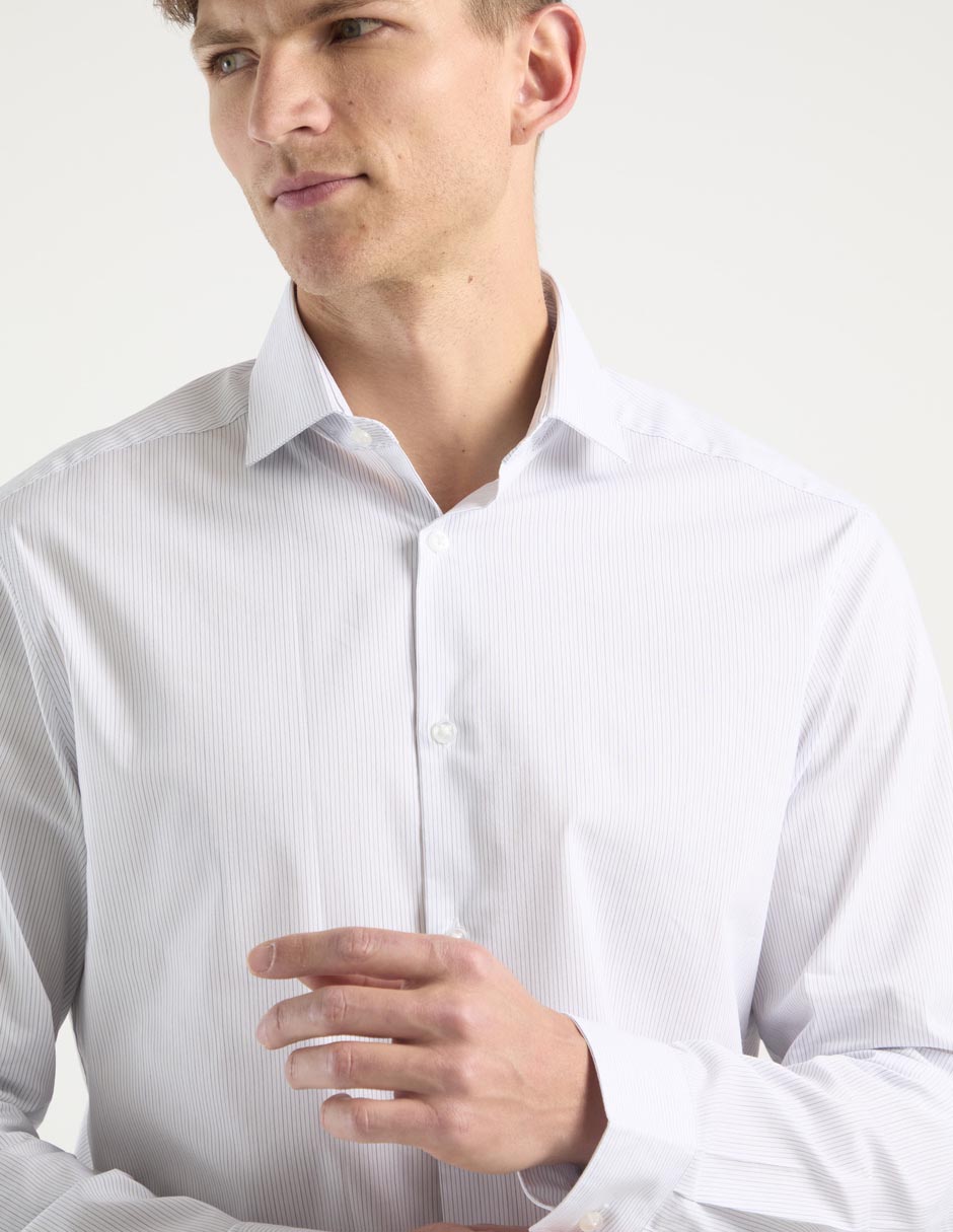 Camisa de vestir de algodón manga larga para hombre 3