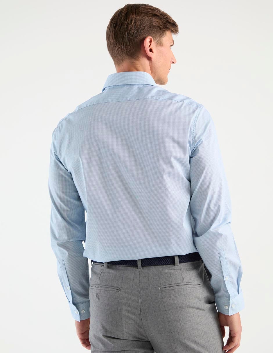 Camisa de vestir de algodón maga larga para hombre 2