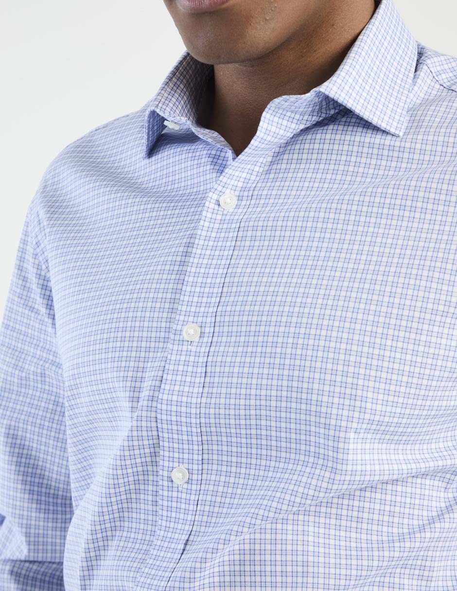 Camisa de vestir de algodón manga larga para hombre 4